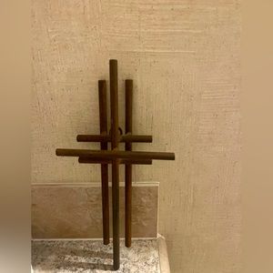 Rustic Metal Cross Wall Hanging